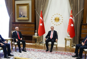 President Erdogan meeting with PM, opposition leaders